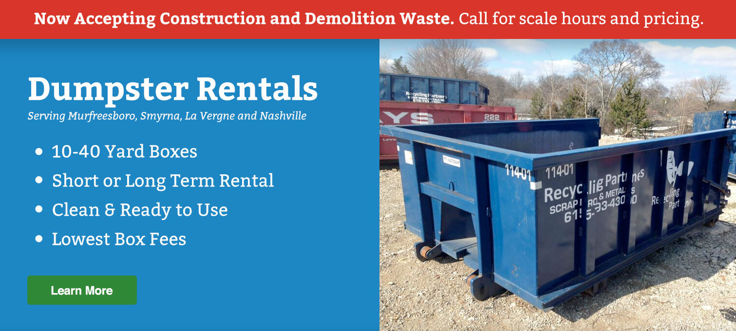 nashville dumpster rental scrap metal recycling